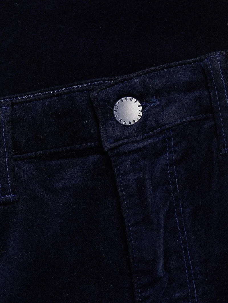 Stevie Velvet High-Rise Boot-Cut Pants