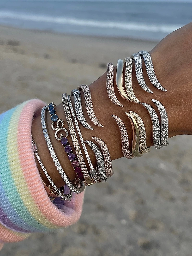 Wave 14K Yellow Gold Cuff