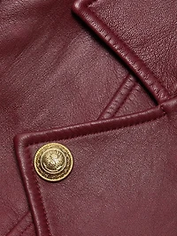 Celina Leather Trench Coat