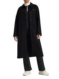 Lacoste x Bandier Belted Cotton-Blend Trench Coat