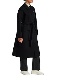 Lacoste x Bandier Belted Cotton-Blend Trench Coat