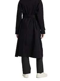 Lacoste x Bandier Belted Cotton-Blend Trench Coat