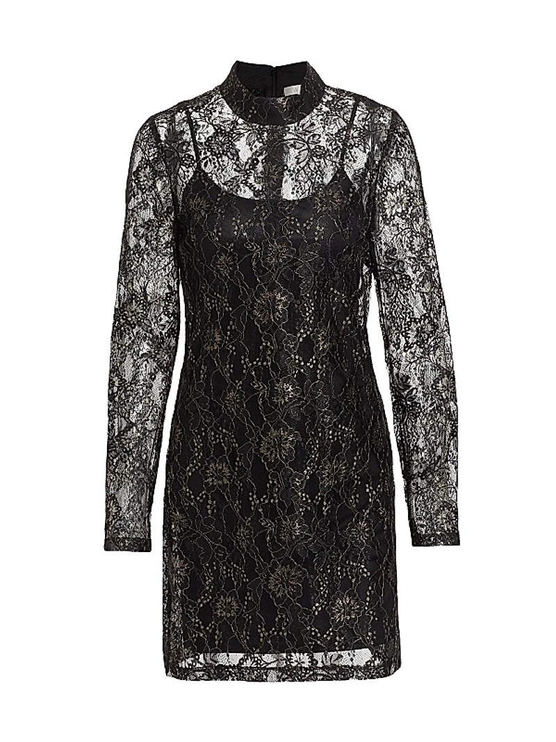 Cassidy Metallic Lace Minidress
