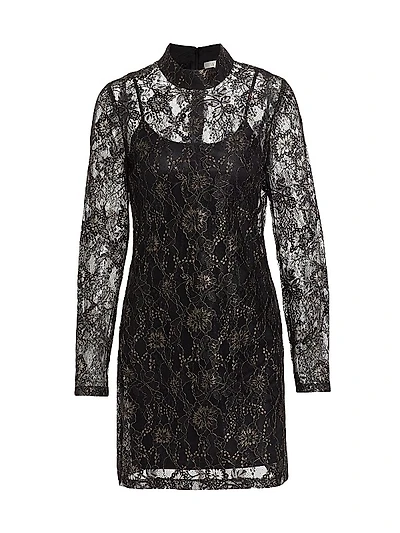 Cassidy Metallic Lace Minidress