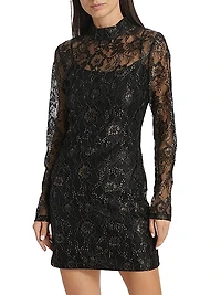 Cassidy Metallic Lace Minidress
