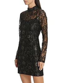 Cassidy Metallic Lace Minidress