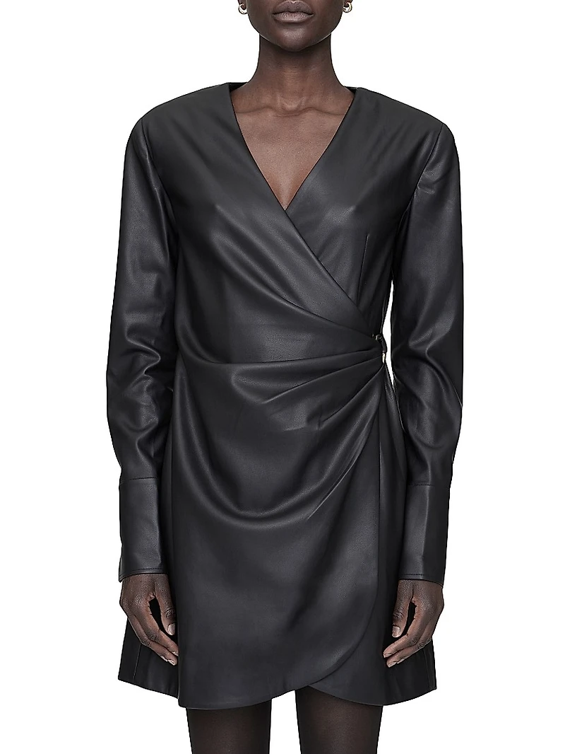 Joey Draped Satin Minidress