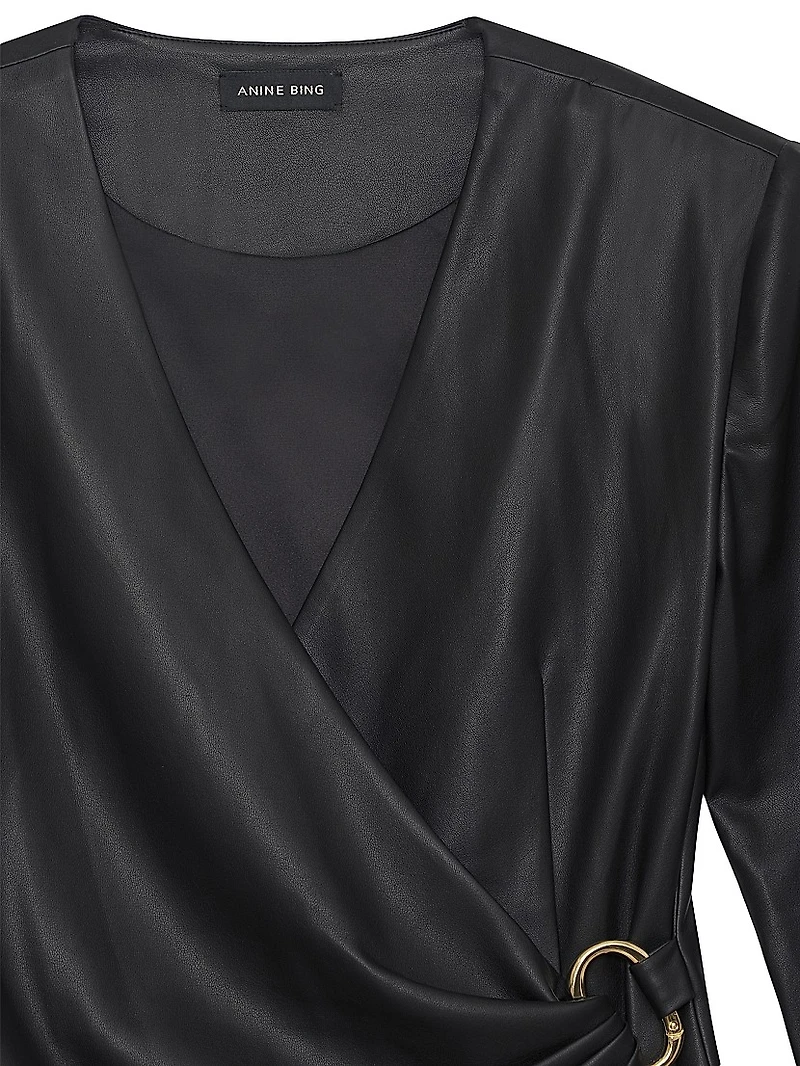 Joey Draped Satin Minidress