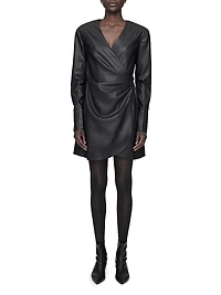 Joey Draped Satin Minidress