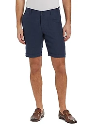 COLLECTION Linen Flat-Front Shorts