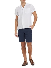 COLLECTION Linen Flat-Front Shorts