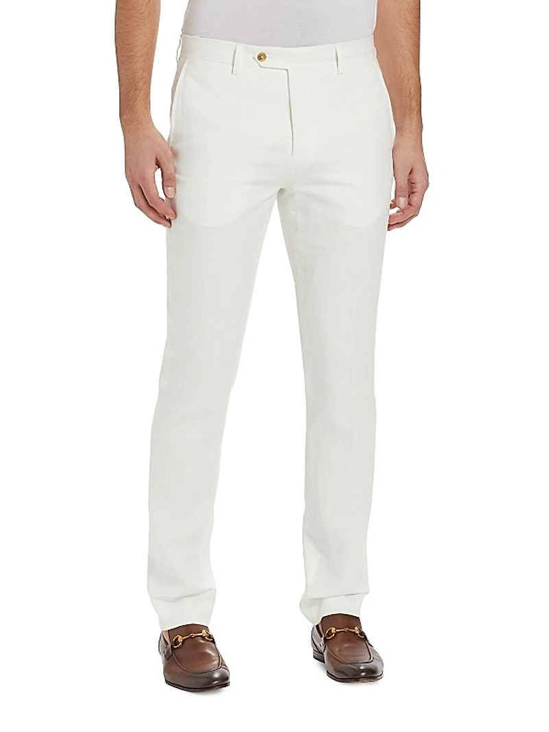 COLLECTION Linen Crease-Front Trousers