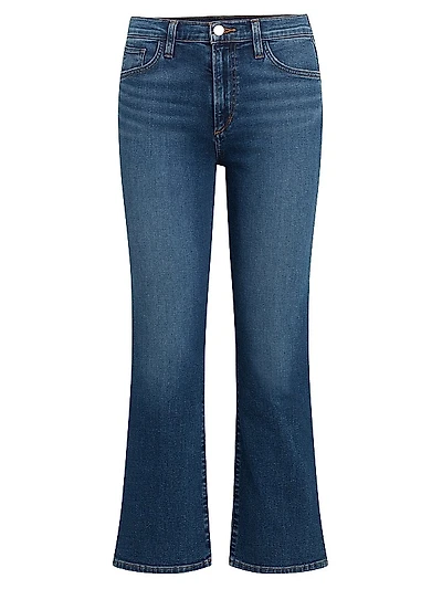 The Callie Mid-Rise Crop Boot-Cut Jeans