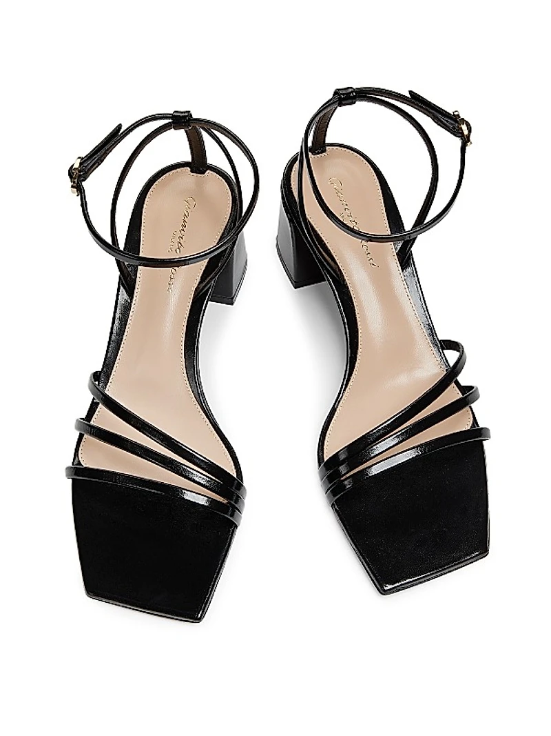 Brielle 55MM Patent Leather Block Heel Sandals