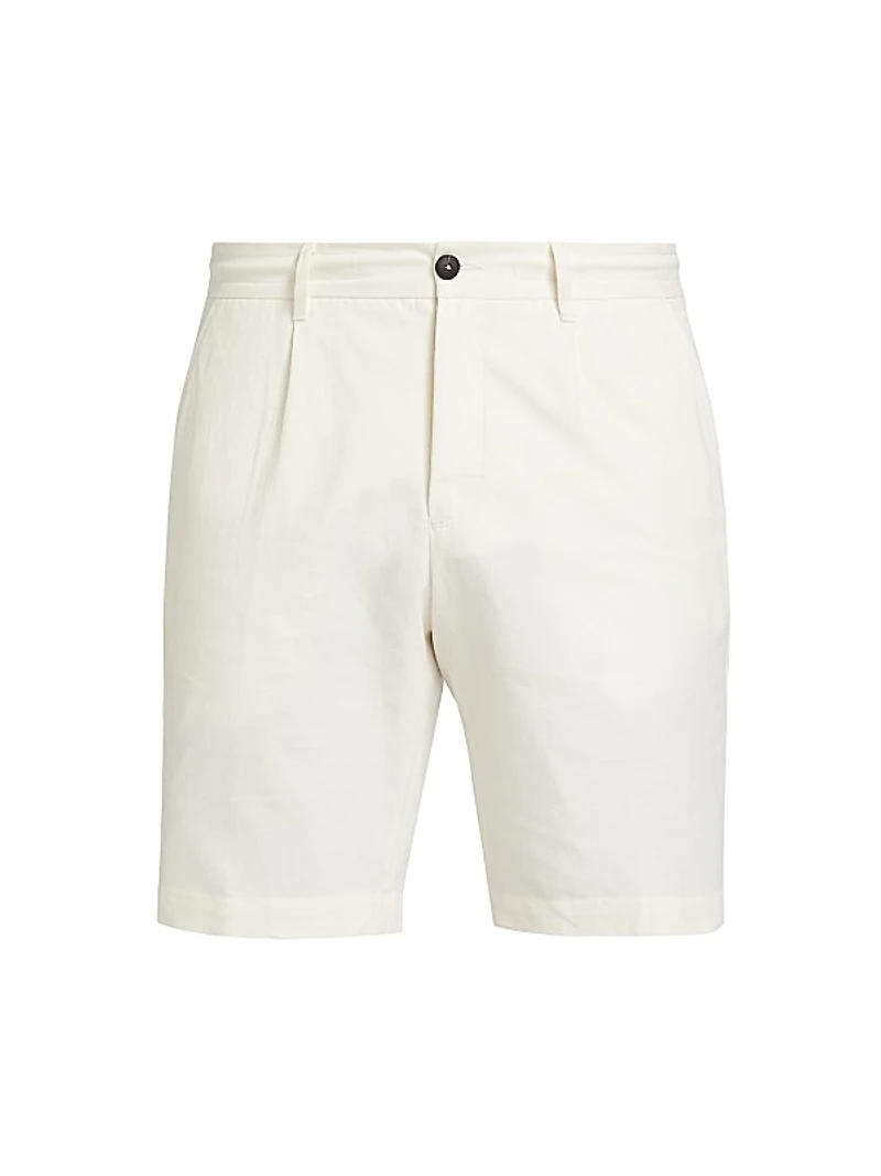 Slim-Fit Cotton & Linen-Blend Shorts
