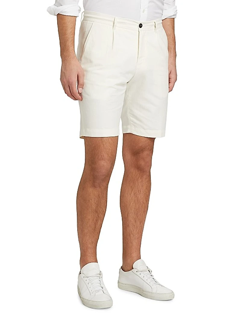 Slim-Fit Cotton & Linen-Blend Shorts