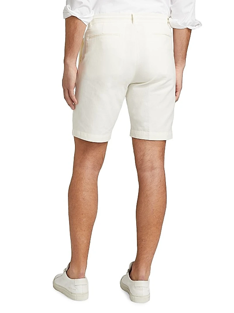 Slim-Fit Cotton & Linen-Blend Shorts