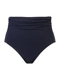 High-Rise Ruched Bikini Bottoms
