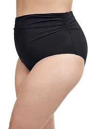 High-Rise Ruched Bikini Bottoms