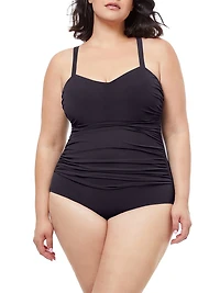 High-Rise Ruched Bikini Bottoms