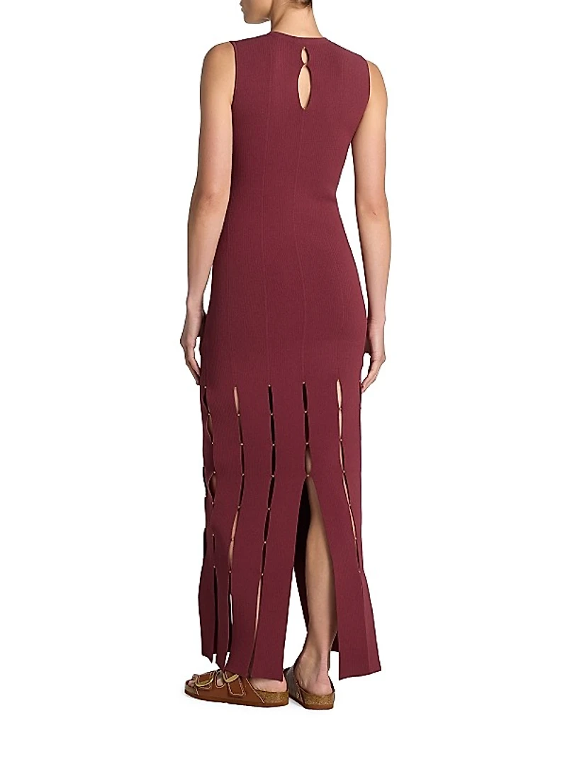 Evening Beaded Knit Gown