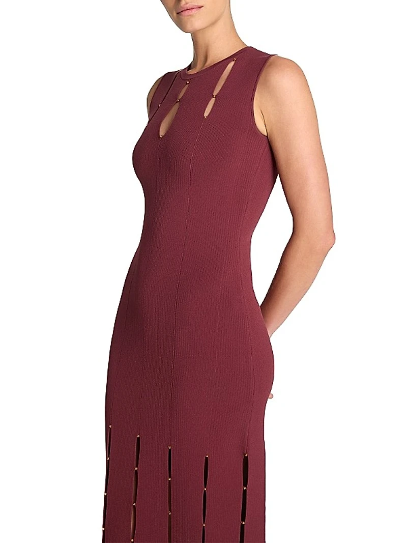 Evening Beaded Knit Gown