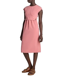 Collection Line Sleeveless Cady Midi-Dress