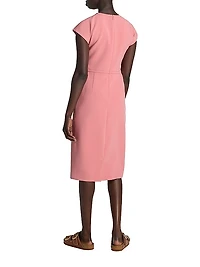 Collection Line Sleeveless Cady Midi-Dress