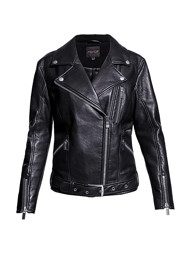 Brando Recycled Leather Boyfriend Jacket