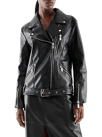Brando Recycled Leather Boyfriend Jacket