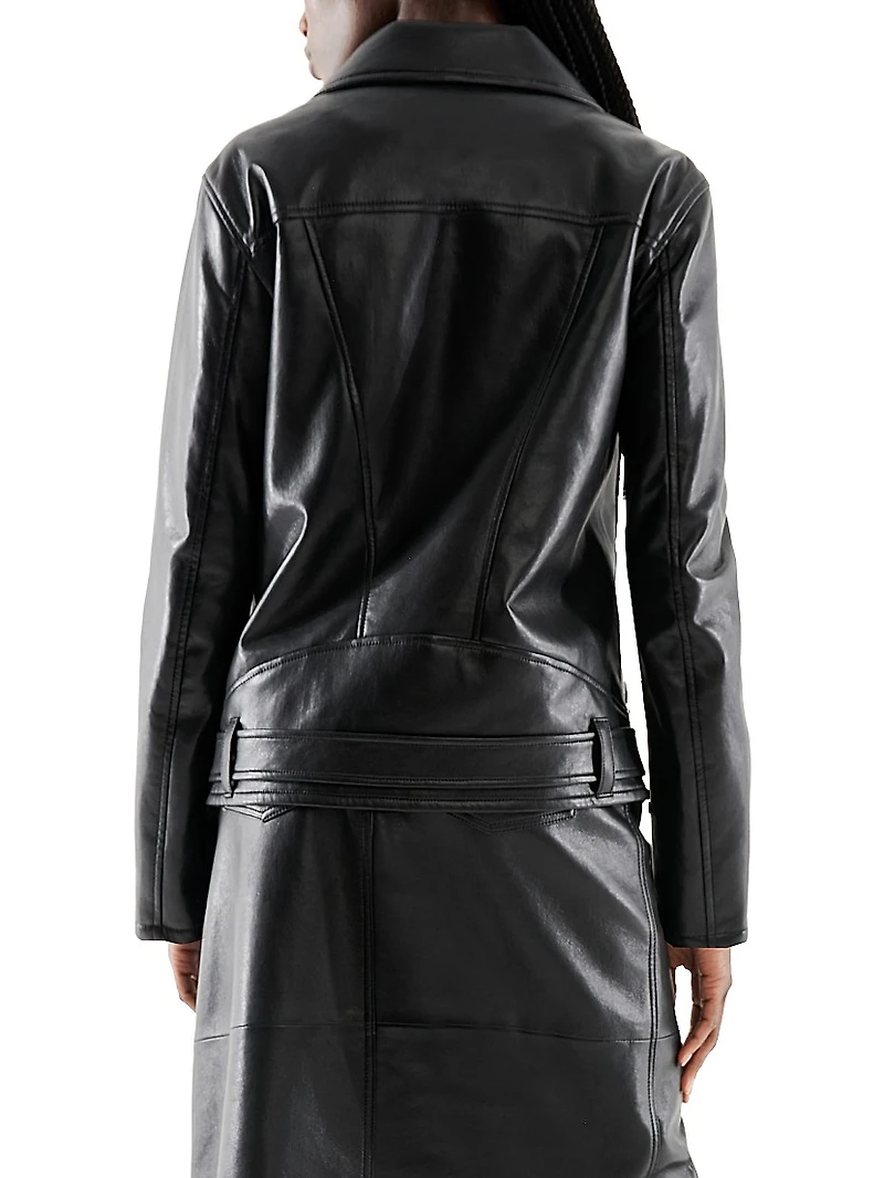 Brando Recycled Leather Boyfriend Jacket