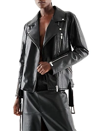 Brando Recycled Leather Boyfriend Jacket