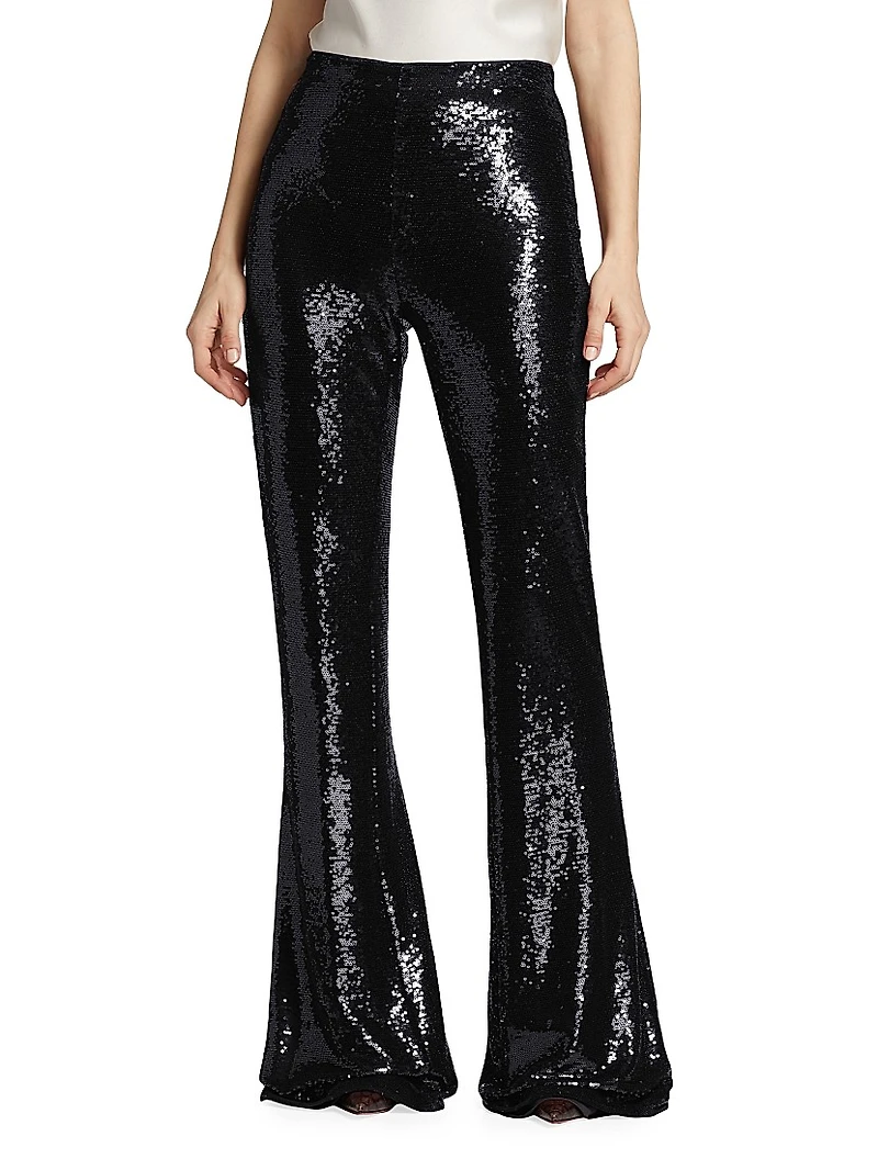 Honor Flared Sequined Pants
