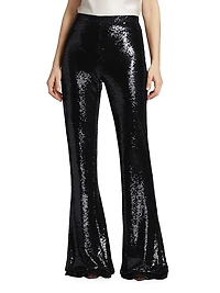 Honor Flared Sequined Pants
