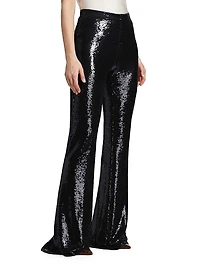 Honor Flared Sequined Pants