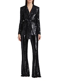 Honor Flared Sequined Pants