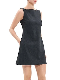 Square-Neck Sheath Minidress