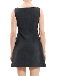 Square-Neck Sheath Minidress