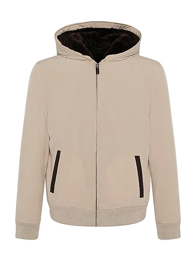 Shearling Lamb Lined Bomber Jacket