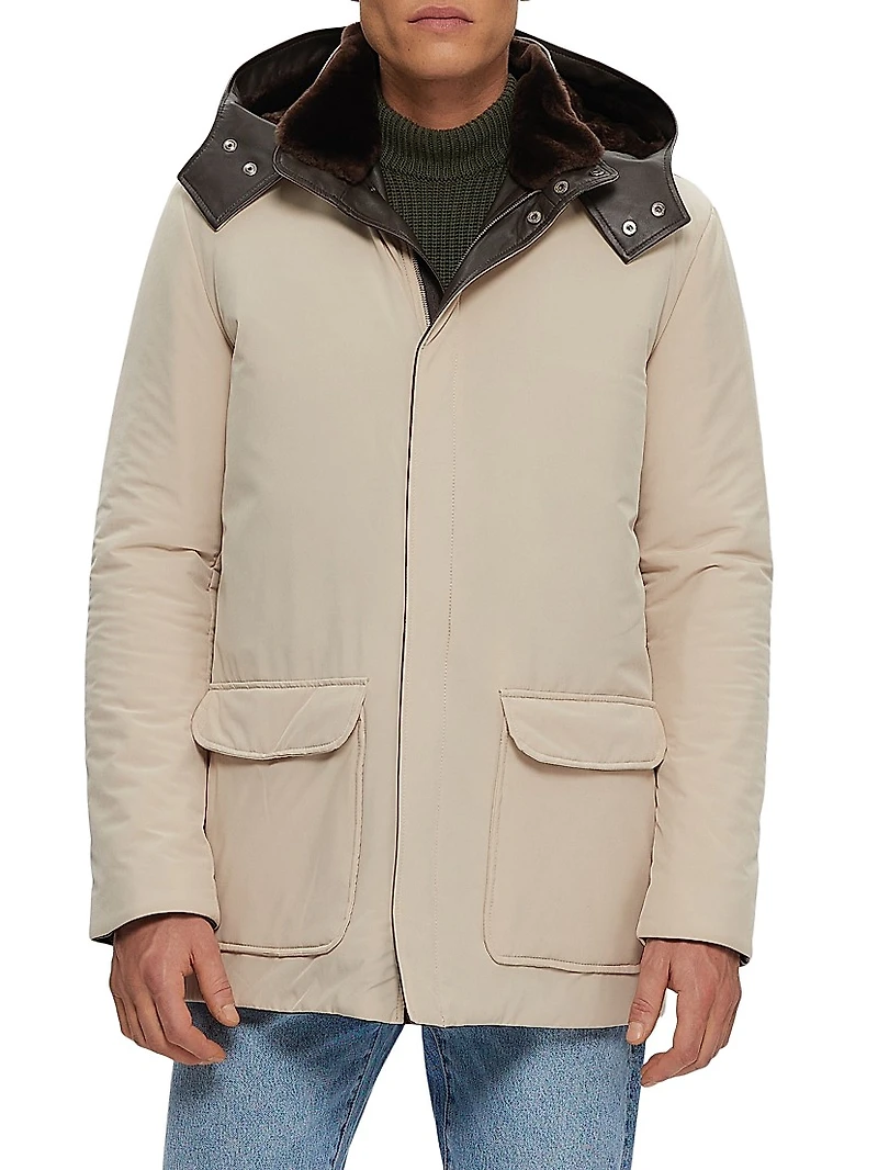 Shearling Lamb Lined Parka Jacket