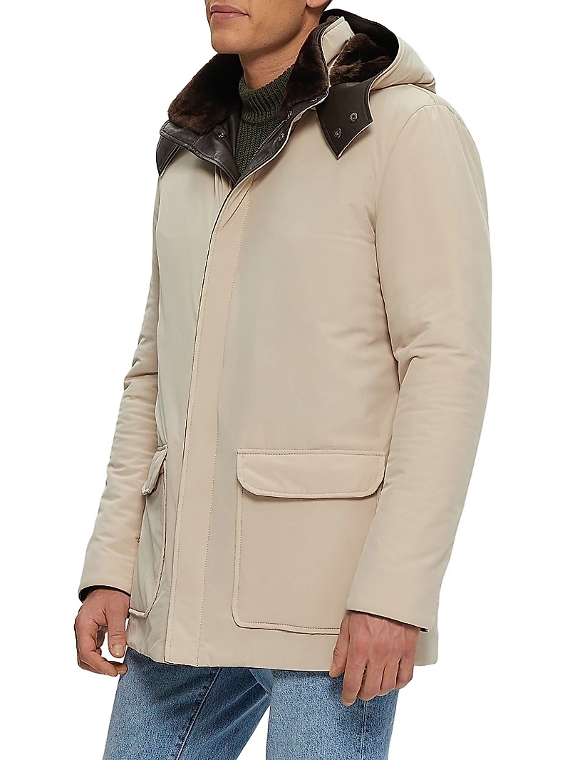 Shearling Lamb Lined Parka Jacket