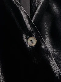 Velvet Button-Up Shirt