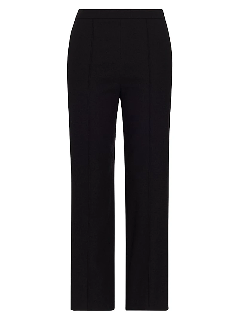 Mid-Rise Wool-Blend Cropped Pants