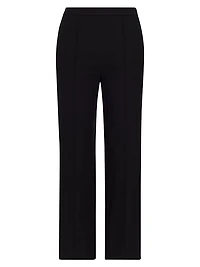 Mid-Rise Wool-Blend Cropped Pants