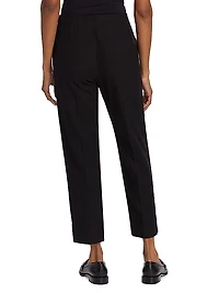 Mid-Rise Wool-Blend Cropped Pants