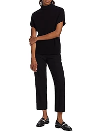 Mid-Rise Wool-Blend Cropped Pants