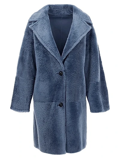 Reversible Shearling Lamb Short Coat