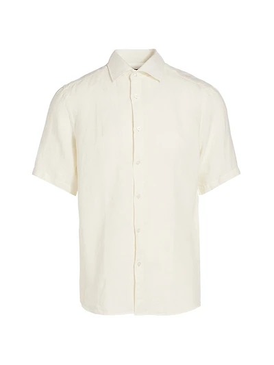COLLECTION Linen Button-Front Shirt