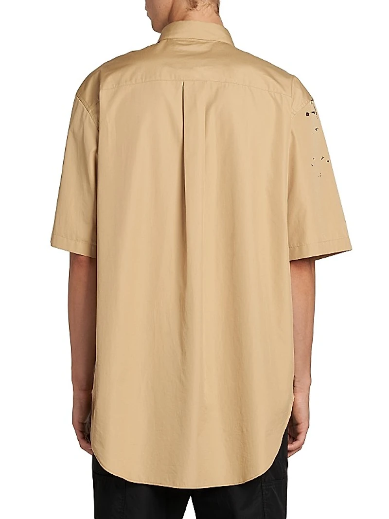 Splatter Logo Button-Down Shirt