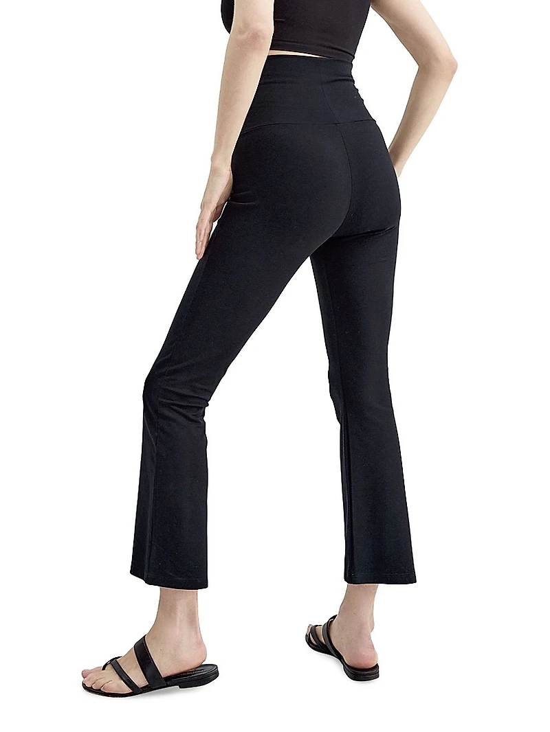 the Ultimate Maternity Over Bump Crop Flare Leggings